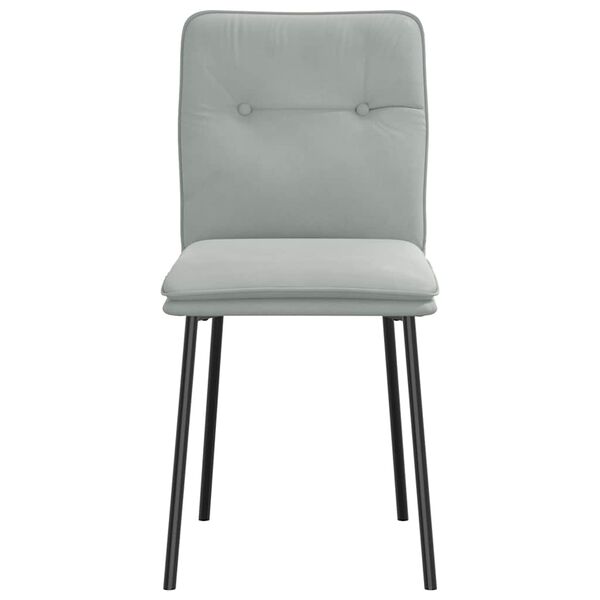 vidaXL Esszimmerst&uuml;hle 6 Stk. Hellgrau Samt