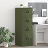 vidaXL Aktenschrank mit Schubladen 2 pcs Olive Gr&uuml;n 44 x 50 x 139 cm
