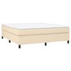 vidaXL Boxspringbett mit Matratze Creme 180x200 cm Stoff