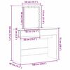 vidaXL Schminktisch Artisan-Eiche 100 x 40 x 130 cm Holzwerkstoff