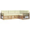 vidaXL Outdoor-Sofagarnitur 5 stk. Wei&szlig; und Creme Polyester