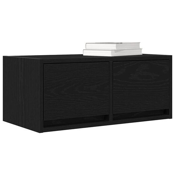 vidaXL TV-Schrank Schwarz Eichen-Optik 60x31x25,5 cm Holzwerkstoff