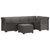 vidaXL 5-Sitzer Gartensofa mit Kissen Rattan-Look PP Hellgrau