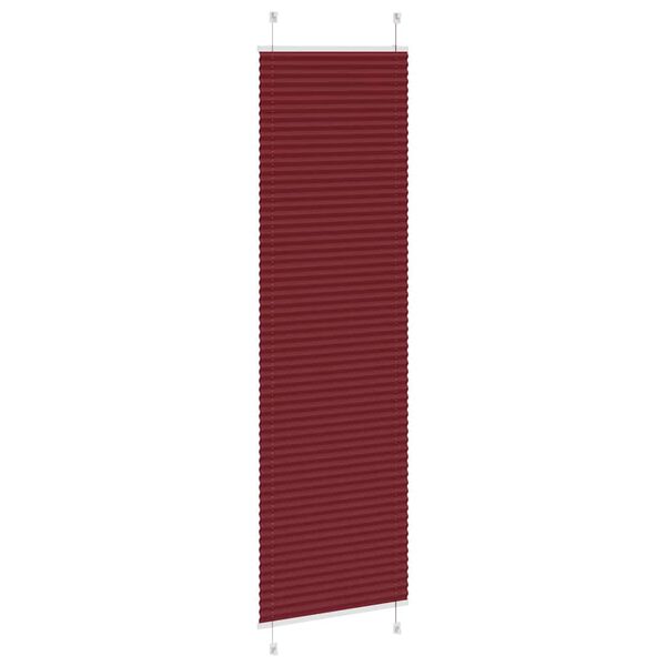 vidaXL Plissee Bordeauxrot 60x200 cm Stoffbreite 59,4 cm Polyester