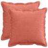 vidaXL Kissenbezug 2 stk. HOUTEN Rot-Orange 30 x 30 cm Cord