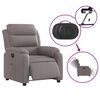 vidaXL Relaxsessel Elektrisch Taupe Stoff