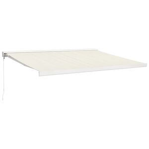 vidaXL Markise Einziehbar Creme 4,5x3 m Stoff und Aluminium