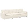 vidaXL Modulares Sofa mit Kissen Cream