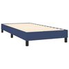 vidaXL Boxspringbett mit Matratze & LED Blau 90x200 cm Stoff