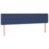 vidaXL Boxspringbett mit Matratze & LED Blau 120x190 cm Stoff