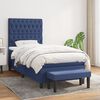 vidaXL Boxspringbett mit Matratze Blau 90x190 cm Stoff