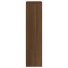 vidaXL Schuhschrank mit Spiegel 2 F&auml;cher Braun Eichen-Optik 63x17x67cm