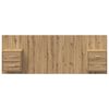 vidaXL Kopfteil mit Schrank 3 pcs Artisan-Eiche Holzwerkstoff