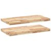 vidaXL Schweberegale 2 Stk. 100x40x4 cm Massivholz Akazie Unbehandelt