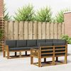 vidaXL Outdoor-Sofagarnitur mit Kissen 8 pcs Natur und Anthrazit