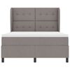 vidaXL Boxspringbett mit Matratze Taupe 160 x 200 cm Stoff