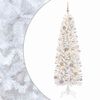 vidaXL K&uuml;nstlicher schmaler Weihnachtsbaum mit Weihnachtskugel 180 cm