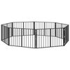 vidaXL Hundetor 8 pcs Schwarz 100 x 60 cm Verzinkter Stahl