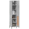 vidaXL Highboard Betongrau 34,5x34x180 cm Holzwerkstoff