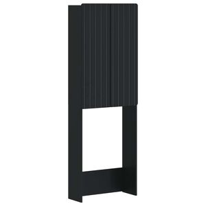 vidaXL Toilettenschrank ZWOLLE Schwarz 66 x 25,5 x 190 cm