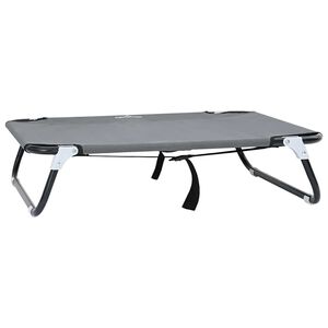 vidaXL Hundebett 70 x 46 x 18 cm Stahl Hellgrau