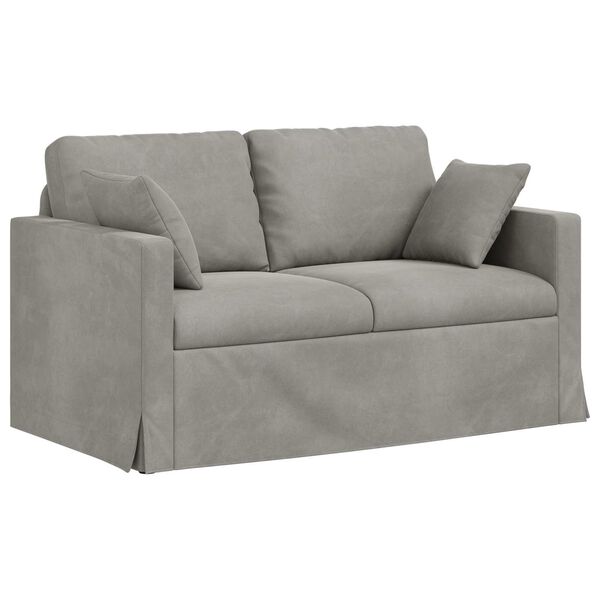 vidaXL Sofa Hellgrau Gesamtabmessungen: 138 x 78 x 80 cm (B x T x H)