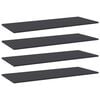 vidaXL B&uuml;cherregal-Bretter 4 Stk. Grau 100x40x1,5 cm Holzwerkstoff