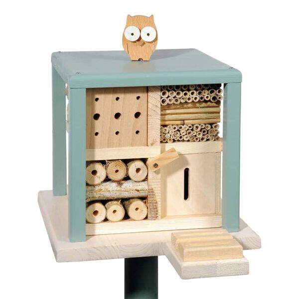 LUXUS-INSEKTENHOTELS Insektenhotel mit St&auml;nder Cube Friendly Owl Inn