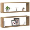 vidaXL Wandregal 2 pcs Artisan-Eiche 80 x 15 x 26 cm Holzwerkstoff