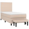 vidaXL Boxspringbett Matratze Cappuccino-Braun 100x200cm Kunstleder