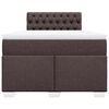 vidaXL Boxspringbett mit Matratze Dunkelbraun 120x190 cm Stoff