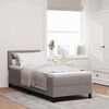 vidaXL Boxspringbett mit Matratze mit Kopfteil Taupe 80 x 200 cm Stoff