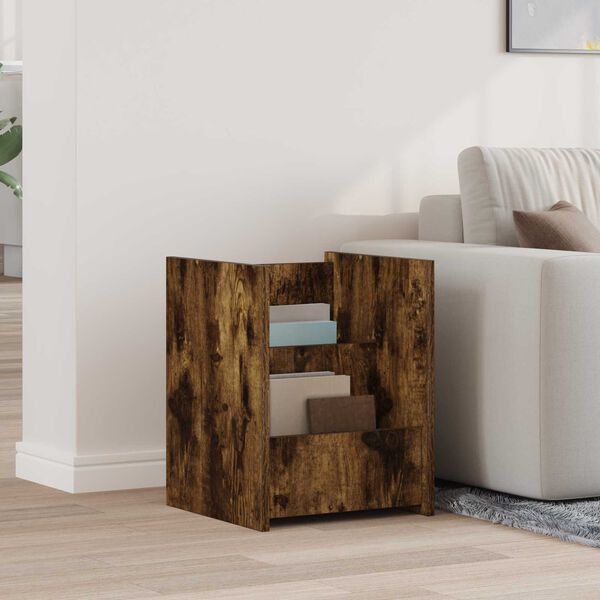 vidaXL Magazinregal Ger&auml;ucherte Eiche 35 x 35 x 45 cm Holzwerkstoff
