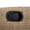 vidaXL 7-tlg. Garten-Essgruppe mit Kissen Beige Poly Rattan