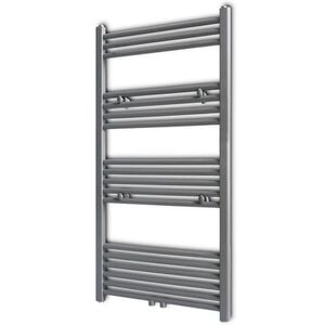 Handtuchheizk&ouml;rper Warmwasser Gerade Grau 600x1160 mm