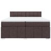 vidaXL Boxspringbett mit Matratze Dunkelbraun 200x200 cm Stoff