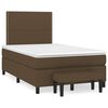 vidaXL Boxspringbett mit Matratze Dunkelbraun 120x190 cm Stoff