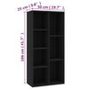 vidaXL B&uuml;cherregal Schwarz 50x25x106 cm Holzwerkstoff