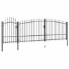 vidaXL Gartentor Woerden mit Speerspitze 5 x 1,75 m Schwarz
