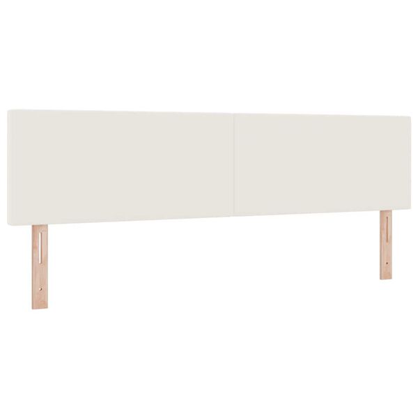 vidaXL Kopfteil mit Kopfteil Creme 180 cm Kunstleder