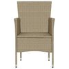 vidaXL Garten-Essstühle 4 Stk. Poly Rattan Beige