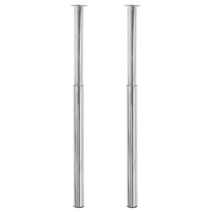 2 x Teleskopfu&szlig; Tischfu&szlig; St&uuml;tzfu&szlig; Tischbein Chrom 710 mm-1100 mm