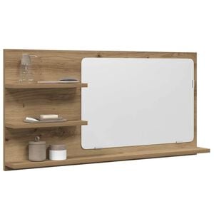 vidaXL Badspiegel mit Ablagen Artisan-Eiche 90x11x45 cm Holzwerkstoff