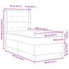 vidaXL LED Boxspringbett mit Matratze Dunkelbraun 80 x 200 cm Stoff