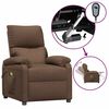 vidaXL Massagesessel Elektrisch Braun Stoff