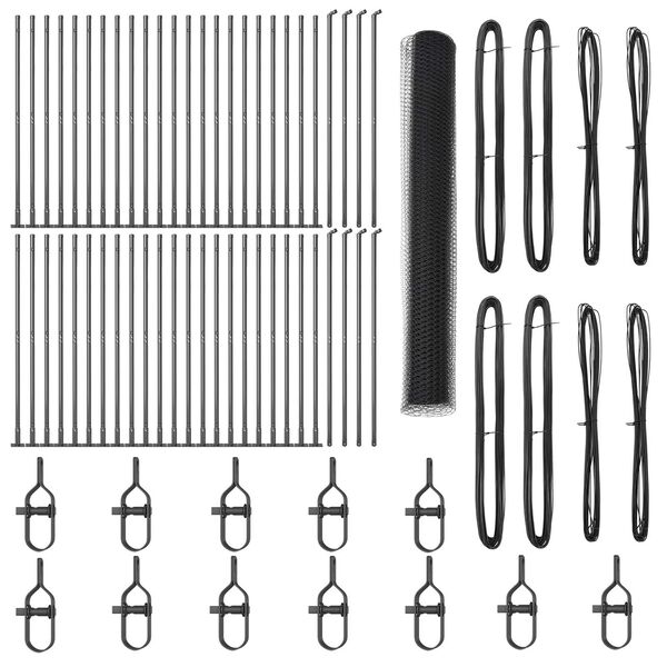 vidaXL Zaun mit Pfosten Grau 1,2 x 100 m PVC-beschichteter Stahl