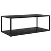 vidaXL Couchtisch Schwarz 100x50x35 cm Hartglas