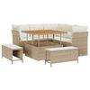 vidaXL Gartensofa-set 8 pcs Beige Poly-Rattan