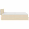 vidaXL Ottoman-Bett mit Matratze Creme 140x190 cm Stoff