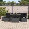 vidaXL Garten-Sofa-Set 7 pcs Schwarz Poly-Rattan